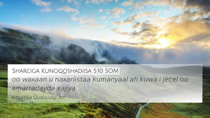 Sharciga Kunoqoshadiisa 5:10 SOM 4K Wallpaper - oo waxaan u naxariistaa kumanyaal ah kuwa i jecel - 4K Wallpaper Bible Verse