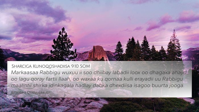 Sharciga Kunoqoshadiisa 9:10 SOM Bible Verse Image