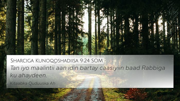 Sharciga Kunoqoshadiisa 9:24 SOM Bible Verse Image