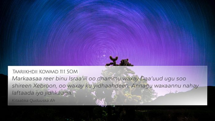 Taariikhdii Kowaad 11:1 SOM Bible Verse Image