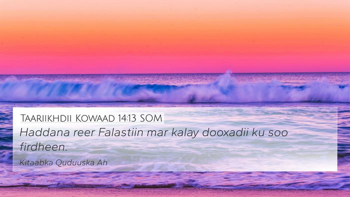 Taariikhdii Kowaad 14:13 SOM Bible Verse Image