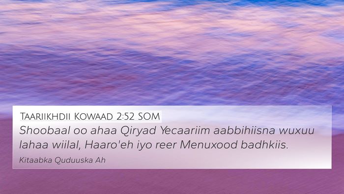 Taariikhdii Kowaad 2:52 SOM Bible Verse Image