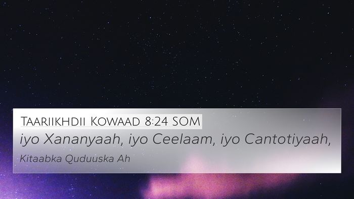 Taariikhdii Kowaad 8:24 SOM 4K Wallpaper - iyo Xananyaah, iyo Ceelaam, iyo - 4K Wallpaper Bible Verse