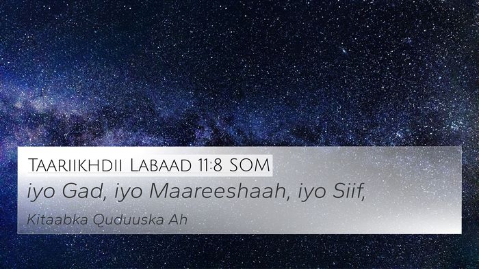 Taariikhdii Labaad 11:8 SOM 4K Wallpaper - iyo Gad, iyo Maareeshaah, iyo - 4K Wallpaper Bible Verse