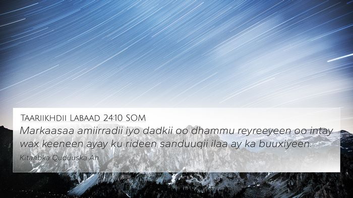Taariikhdii Labaad 24:10 SOM Bible Verse Image