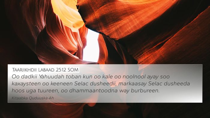 Taariikhdii Labaad 25:12 SOM Bible Verse Image