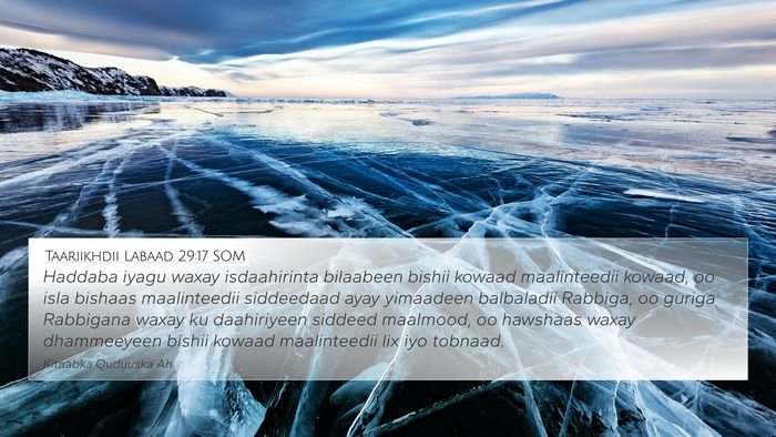 Taariikhdii Labaad 29:17 SOM Bible Verse Image