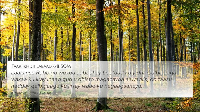 Taariikhdii Labaad 6:8 SOM Bible Verse Image