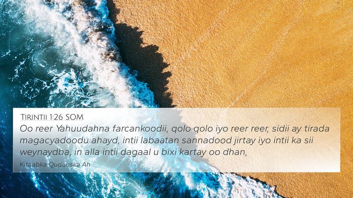 Tirintii 1:26 SOM Bible Verse Image