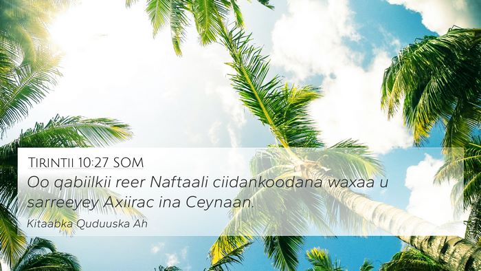 Tirintii 10:27 SOM Bible Verse Image