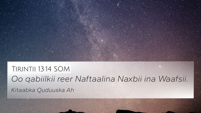 Tirintii 13:14 SOM 4K Wallpaper - Oo qabiilkii reer Naftaalina Naxbii ina - 4K Wallpaper Bible Verse