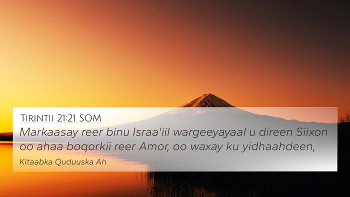Tirintii 21:21 SOM Bible Verse Image