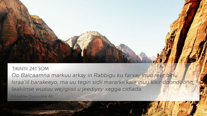 Tirintii 24:1 SOM Bible Verse Image