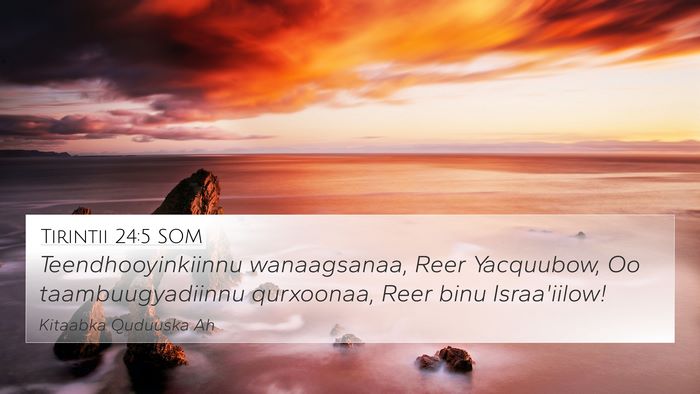 Tirintii 24:5 SOM Bible Verse Image