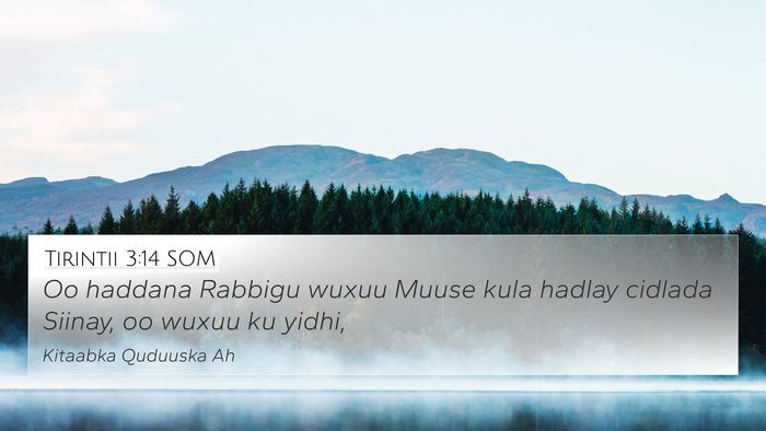 Tirintii 3:14 SOM 4K Wallpaper - Oo haddana Rabbigu wuxuu Muuse kula hadlay - 4K Wallpaper Bible Verse