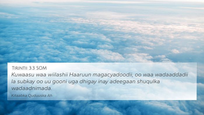 Tirintii 3:3 SOM Bible Verse Image