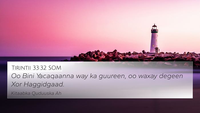 Tirintii 33:32 SOM 4K Wallpaper - Oo Bini Yacaqaanna way ka guureen, oo waxay - 4K Wallpaper Bible Verse