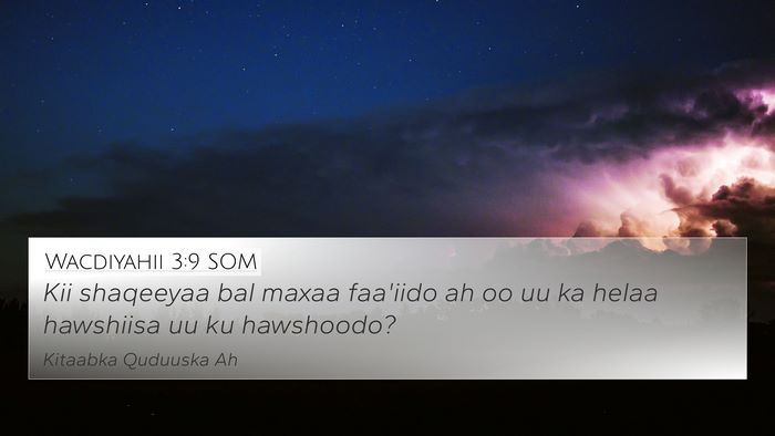 Wacdiyahii 3:9 SOM Bible Verse Image
