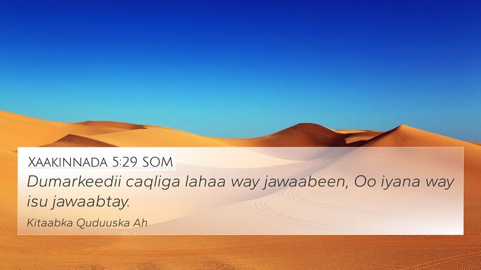 Xaakinnada 5:29 SOM 4K Wallpaper - Dumarkeedii caqliga lahaa way jawaabeen, Oo iyana - 4K Wallpaper Bible Verse