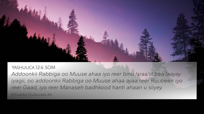 Yashuuca 12:6 SOM Bible Verse Image
