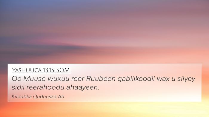 Yashuuca 13:15 SOM Bible Verse Image