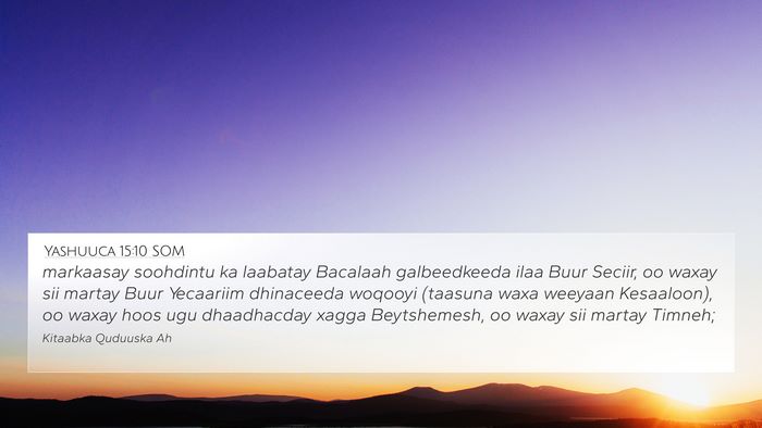 Yashuuca 15:10 SOM Bible Verse Image