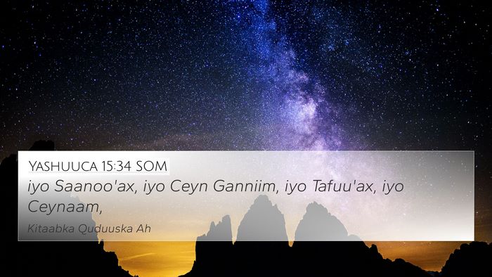 Yashuuca 15:34 SOM Bible Verse Image