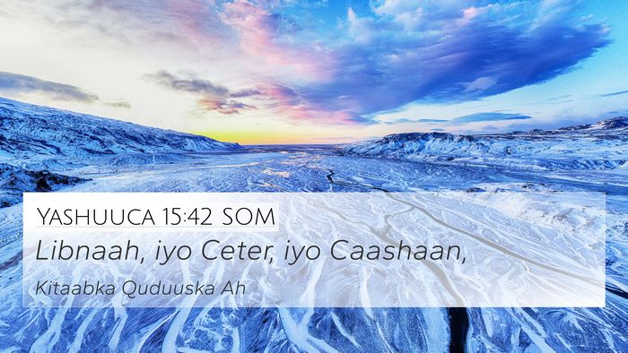 Yashuuca 15:42 SOM Bible Verse Image