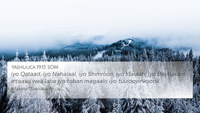 Yashuuca 19:15 SOM Bible Verse Image