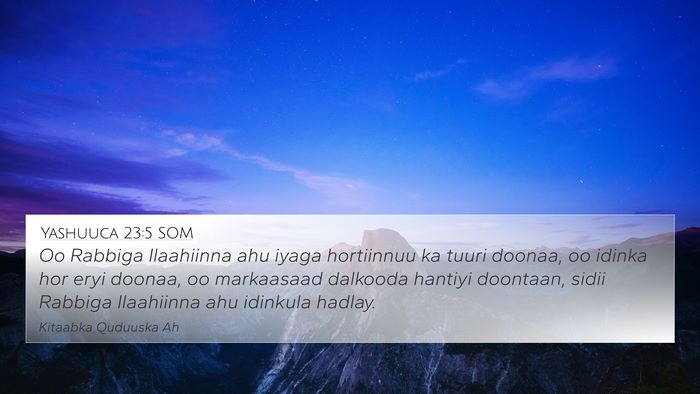 Yashuuca 23:5 SOM Bible Verse Image