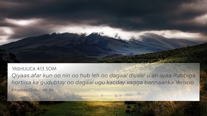Yashuuca 4:13 SOM Bible Verse Image