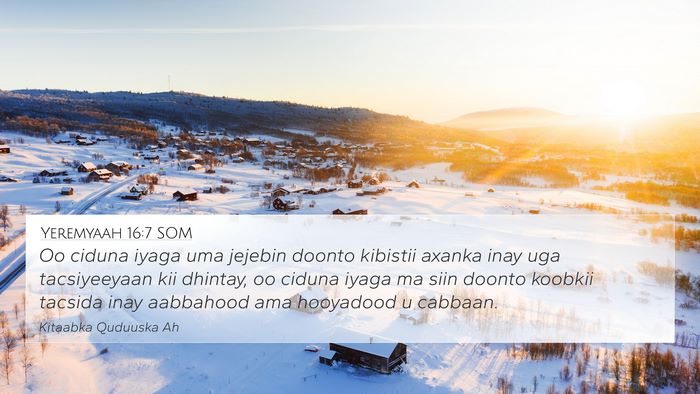 Yeremyaah 16:7 SOM Bible Verse Image