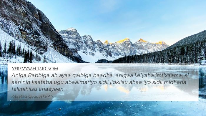 Yeremyaah 17:10 SOM Bible Verse Image