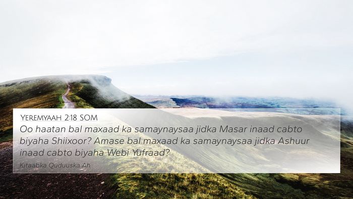 Yeremyaah 2:18 SOM Bible Verse Image