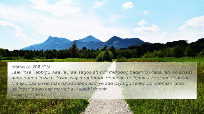 Yeremyaah 20:11 SOM Bible Verse Image