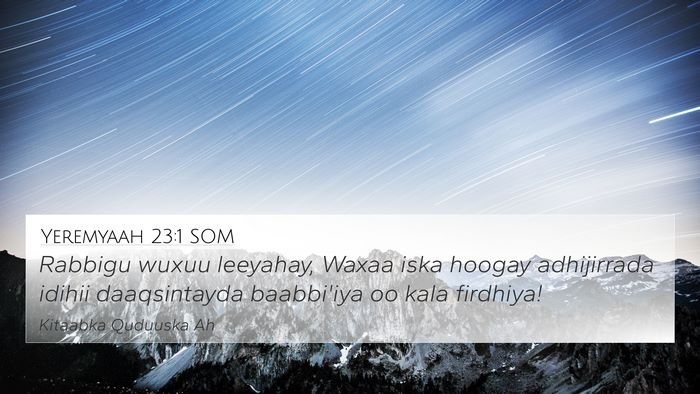Yeremyaah 23:1 SOM Bible Verse Image