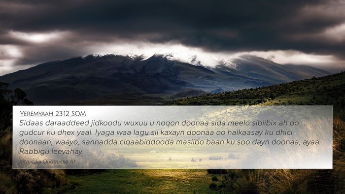 Yeremyaah 23:12 SOM Bible Verse Image