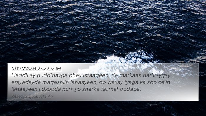Yeremyaah 23:22 SOM Bible Verse Image