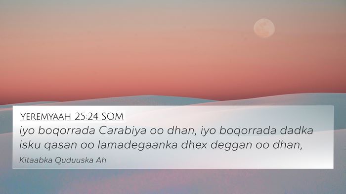 Yeremyaah 25:24 SOM 4K Wallpaper - iyo boqorrada Carabiya oo dhan, iyo boqorrada - 4K Wallpaper Bible Verse