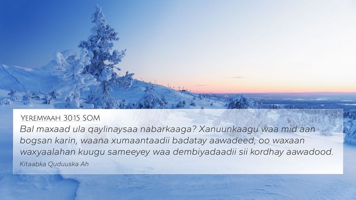 Yeremyaah 30:15 SOM Bible Verse Image