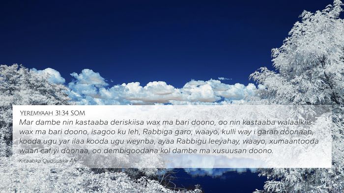 Yeremyaah 31:34 SOM Bible Verse Image
