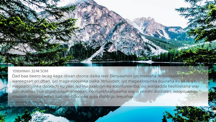 Yeremyaah 32:44 SOM Bible Verse Image