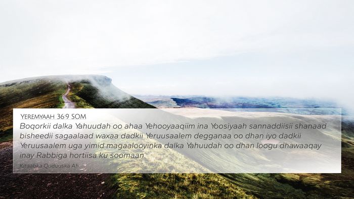 Yeremyaah 36:9 SOM Bible Verse Image