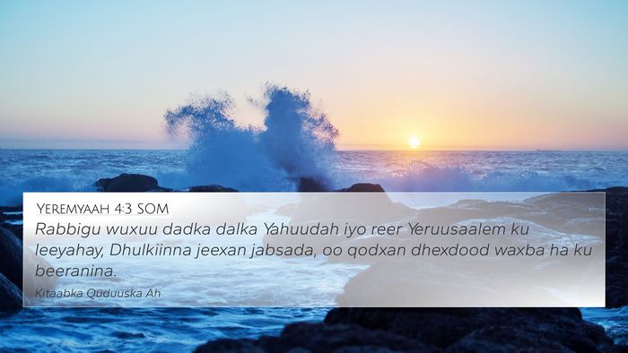 Yeremyaah 4:3 SOM Bible Verse Image