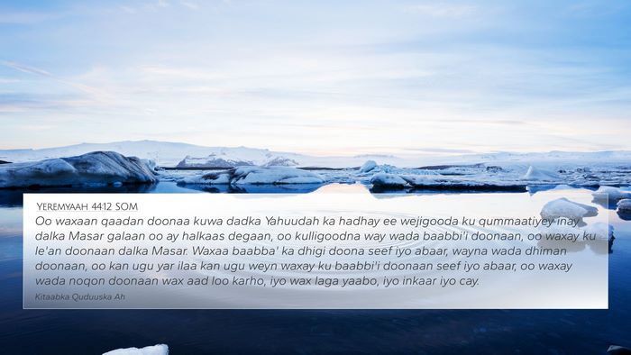 Yeremyaah 44:12 SOM Bible Verse Image