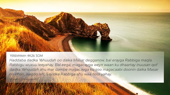 Yeremyaah 44:26 SOM Bible Verse Image