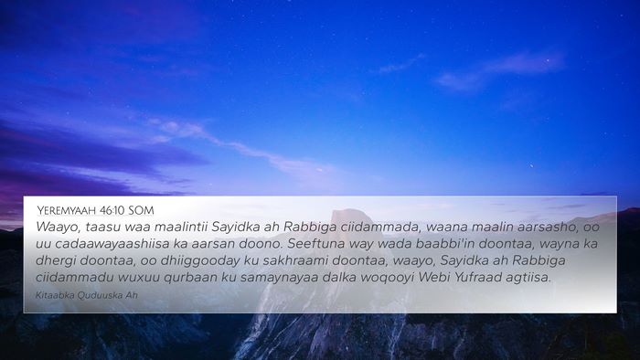 Yeremyaah 46:10 SOM Bible Verse Image