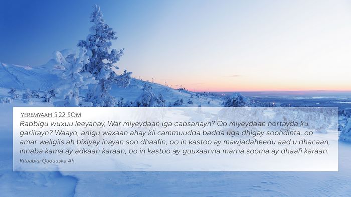 Yeremyaah 5:22 SOM Bible Verse Image