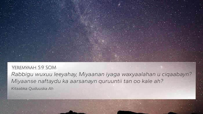 Yeremyaah 5:9 SOM Bible Verse Image