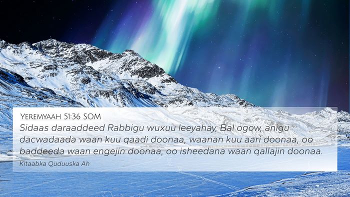 Yeremyaah 51:36 SOM Bible Verse Image